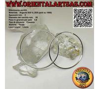 Orecchini in argento, cerchi lisci semplici da 2 di spessore da 35 mm a 100 mm Ø