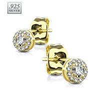 Orecchini in argento con grandi zirconi chiari TS-EA-0018