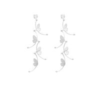Orecchini in argento farfalla Dangle per le donne lungo strass farfalla goccia orecchini estivi matrimonio spiaggia gioielli, Une taille, Metallo, Non un gioiello