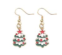 Orecchini in argento genuino per bambini, set per le vacanze, ciondolo di Natale, orecchini di Babbo Natale, gioielli regalo orecchini che cambiano colore, Taglia unica, Lega di acciaio, Nessuna