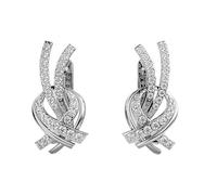 Orecchini in argento sterling 925 con cristalli scintillanti | Placcatura in argento n. Pietra: 60 | Dimensioni gemma: 0,01-0,10 mm | Peso: 0,4 crt | Forma: rotonda | 5 grammi |LKE_00039