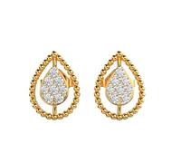 Orecchini in argento sterling 925 con rugiada | Placcatura in oro n. Pietra: 16 Dimensioni gemma: 0,01-0,10 mm | Peso: 0,18 crt Forma: rotonda | 1,386 grammi |LKE_G_00210