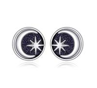 Orecchini in argento Sterling 925 con sole e luna per donne, ipoallergenici corpo celeste mezzaluna orecchini senza nichel, regalo minimalista per voi