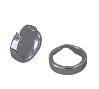 Orecchini in argento sterling 925 da donna, orecchini circolari in oro alla moda, gioielli di moda for prevenire le allergie(Negro)