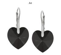 Orecchini In Argento Sterling Fatti Con Cristalli Primero® A Cuore 6228 Di 14Mm
