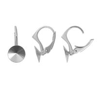 Orecchini in argento sterling ganci a leva per cristalli a forma di Rivoli...