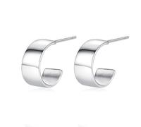 Orecchini in argento Sterling, orecchini a forma di C a forma di cuore, da donna