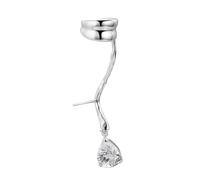 Orecchini in argento sterling S925 Ear Cuff per le donne Anallergico con Charm Diamante Gioielli carini leggeri ed eleganti a doppio piercing per la festa di laurea di nozze in Argento