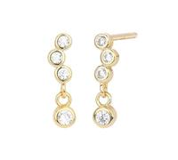 Orecchini in argento sterling semplici e intelligenti con placcatura galvanica, gioielli da donna, Metallo