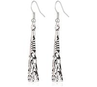 Orecchini in Argento Stile Etnico Bohémien retrò Cavi Eleganti Orecchini Pendenti a Goccia Lunga con Totem per Le Donne Attractive And Professional