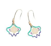 Orecchini in bambù leggeri con design in bambù, placcati in argento, raffinati dettagli in stile bengalese con flusso post-allentato tradizionale abbinato per la celebrazione di costumi, フリーサイズ