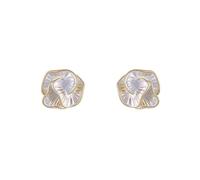Orecchini in camelia francese 925, orecchini di design con bordi in metallo squisiti, adatti per le lavoratrici dell'ufficio da indossare nei pendolari e nelle uscite giornaliere
