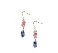 Orecchini in cristallo di fragola con pietra blu poallergenico leggero elegante ciondoli in cristallo a goccia gioielli da donna