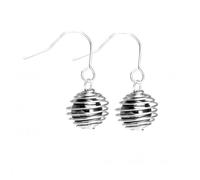 Orecchini In Ematite Modello Twist - Litoterapia Pietra Del Sangue