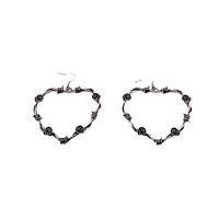 Orecchini In Lega A Cuore Rosa Thorn, Accessorio Alla Moda Donna Personalizzato Stile Celebrità Internet, Articolo Accattivante Da Più Scenari Applicabile