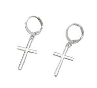 Orecchini In Lega A Forma Di Croce, Alla Moda Personale, Alla Moda-cattura Gli Occhi, Accessorio Di Design Di Nicchia, Adatto A Più Scene, Unisex