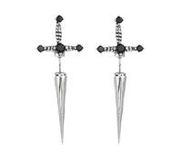 Orecchini in lega di spada intarsiati con diamanti gotici, mobili alla moda, artigianato raffinato e stile unico, adatti per gli sguardi quotidiani delle donne e abiti da festa