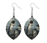 Orecchini in legno a forma di famiglia di animali, idea regalo, leggeri, vintage, in legno naturale, classici e artistici, ganci per orecchini da donna, Apricot shaped, In legno, Legno