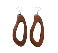 Orecchini in legno classici da donna stile geometrico lungo orecchini a goccia alla moda per aggiungere fascino vintage al tuo set autunno inverno, フリーサイズ