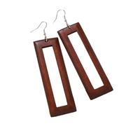 Orecchini in legno classici da donna stile geometrico lungo orecchini a goccia alla moda per aggiungere fascino vintage al tuo set autunno inverno, フリーサイズ