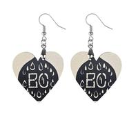 Orecchini in legno con contorno a goccia d'acqua da donna, gioielli vintage eleganti in legno, orecchini leggeri per matrimoni, feste, regalo di tutti i giorni, Star, Legno, Legno