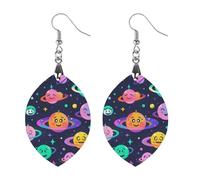 Orecchini in legno da donna, con emoticon, vintage, eleganti, in legno, leggeri, per matrimoni, feste, regalo di tutti i giorni, Love, Legno, Legno