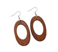 Orecchini in legno geometrici lunghi leggeri e confortevoli, ideali per le donne che amano gli stili vintage e unici gioielli in legno, One Size, come descritto, come descritto