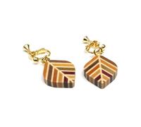 Orecchini in legno Hakone Yosegi Zaiku intarsiati artigianato tradizionale gi...