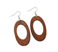 Orecchini in legno in stile retrò, leggeri ed eleganti, ideali per abiti autunnali e invernali, aggiungono un tocco unico a qualsiasi look, legno