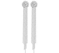 Orecchini in Nappa di Cristallo Orecchini Lunghi in Lega di Temperamento di personalità Orecchini da Sposa Bianchi per Le Donne Practical Treatment