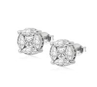 Orecchini in oro 14K su 925 orecchini d'argento, orecchini a perno di moissanite per occhio per gatto principessa, una scelta di classe per anniversari o raduni eleganti