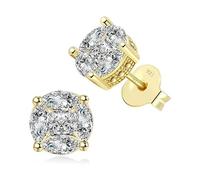 Orecchini in oro 14K su 925 orecchini d'argento, orecchini a perno di moissanite per occhio per gatto principessa, una scelta di classe per anniversari o raduni eleganti