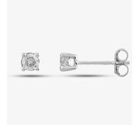 Orecchini in oro bianco 9 ct 0,20 ct con diamanti a quattro artigli TH0123509