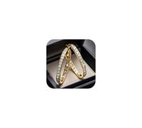 Orecchini in Oro e Argento per Donna Ipoallergenici Leggeri Trendy Design Classico Charm Esquisito Diamante Scintillante Semplice Elegante Stile Kristall Elegante Zircone Scintillante Gioielli per