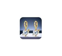 Orecchini in Oro e Argento per Donna Ipoallergenici Leggeri Trendy Design Classico Charm Esquisito Diamante Scintillante Semplice Elegante Stile Kristall Elegante Zircone Scintillante Gioielli per