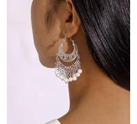 Orecchini in oro grosso con perle bohoJhumkas orecchini indiani gioielli lampadario orecchini per le donne Bollywood accessori per feste alla moda donne alla moda