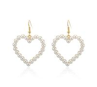 Orecchini in Oro Love Heart Orecchini a Goccia per Donna Stile Coreano Perla Orecchini Pendenti Fashion Party Wedding Jewelry Fashion in Practical