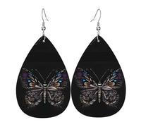 Orecchini in pelle a forma di farfalla, accessori da donna, adatti per l'uso quotidiano, pendolari e viaggi.