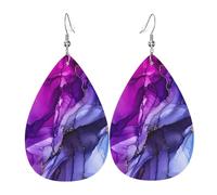 Orecchini In Pelle A Forma Di Goccia Abstract Vibrant Rainbow Ombre Squisito Orecchini Innovativi Ciondolo A Goccia Per Matrimoni Appuntamenti Uso Quotidiano