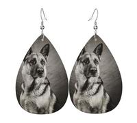 Orecchini In Pelle A Forma Di Goccia Black And White Shepherd German Leggeri Orecchini Da Donna Squisito Ciondolo A Goccia Per Feste Balli Accessori