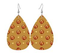 Orecchini in pelle a forma di goccia di pane al burro, decorazione per abbigliamento, adatti per feste, vacanze e vita quotidiana