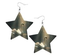 Orecchini In Pelle A Forma Di Goccia Flame Devil Star Shaped Leggeri Orecchini In Pelle Penzolare Eleganti Ciondolo A Goccia Per Feste Matrimoni Appuntamenti