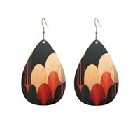 Orecchini In Pelle A Forma Di Goccia Geometric Art Deco Leggeri Orecchini Pendenti Squisito Ciondolo Con Pendente A Goccia Per Feste Feste Appuntamenti