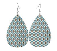 Orecchini In Pelle A Forma Di Goccia Southwest Native American Bold Geometric Moda Orecchini Da Donna Innovativi Ciondolo A Goccia Per Appuntamenti Matrimoni Feste