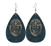Orecchini In Pelle A Forma Di Goccia The Triple Moon Goddess N Pentagram Symbol Moda Orecchini Lussuoso Ciondolo Con Pendente A Goccia Per Appuntamenti Accessori Matrimoni