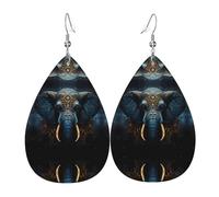 Orecchini in pelle a forma di lacrima a forma di elefante, decorazione per abbigliamento, adatti per feste, vacanze e vita quotidiana