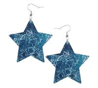 Orecchini in pelle a forma di stella a tema oceano tropicale, accessori alla moda, leggeri, festival, feste, vita quotidiana, One Size, Pelle, Non pietra preziosa