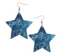 Orecchini in pelle a forma di stella a tema oceano tropicale, accessori alla moda, leggeri, festival, feste, vita quotidiana, One Size, Pelle, Non pietra preziosa