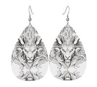 Orecchini in pelle a forma di testa della bestia, orecchini in stile europeo e americano, per giovani donne, regali di compleanno/San Valentino