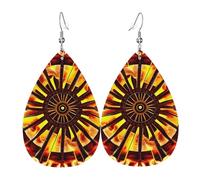 Orecchini in pelle a goccia che girano la fiamma, accessori da donna, orecchini versatili adatti per pendolari e viaggi.